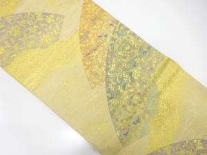 地紙に花唐草模様織り出し袋帯